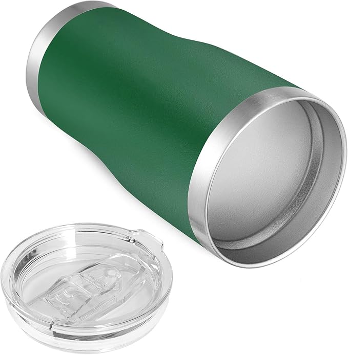 VEGOND 20oz Tumbler Stainless Steel Tumbler Cup with Lid And Straw Vacuum Insulated Double Wall Travel Coffee Mug(dark green package 12)