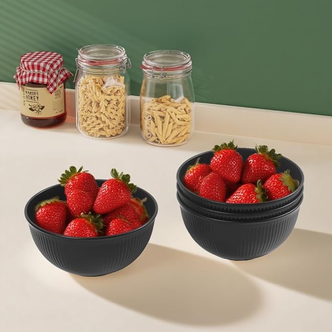 64PCS Wheat Straw Dinnerware Set BPA Free Unbreakable Reusable Dinnerware Set Kitchen Cups Plates and Bowls Sets Dishwasher Microwave Safe Plates