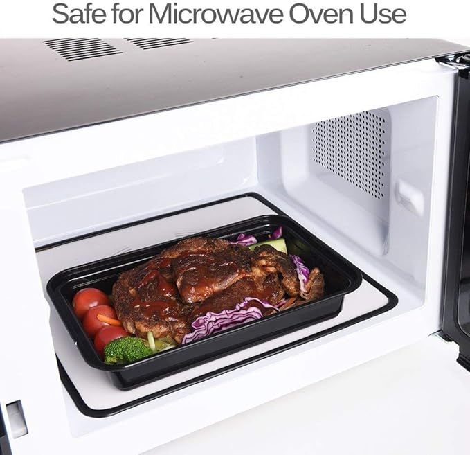 50-Pack Food Prep Containers, 1000ML/ 34 OZ Microwavable Food Storage Containers with Lids, Reusable Plastic lunch Containers Lunch Boxes- Stackable, Reusable Dishwasher Safe