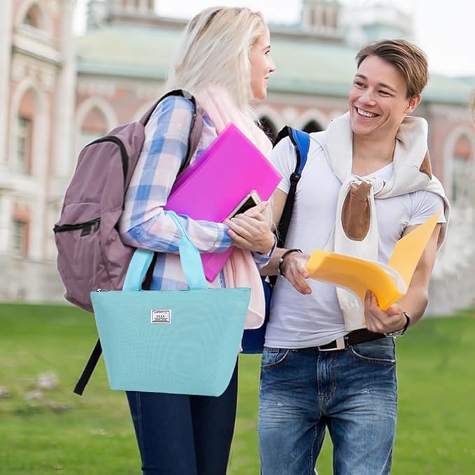 XQXA Lunch Bag Reusable Insulated Cooler Water Resistant Lunch Box Adult Tote Lunch Bag for Women/Men Work Picnic Beach or Travel