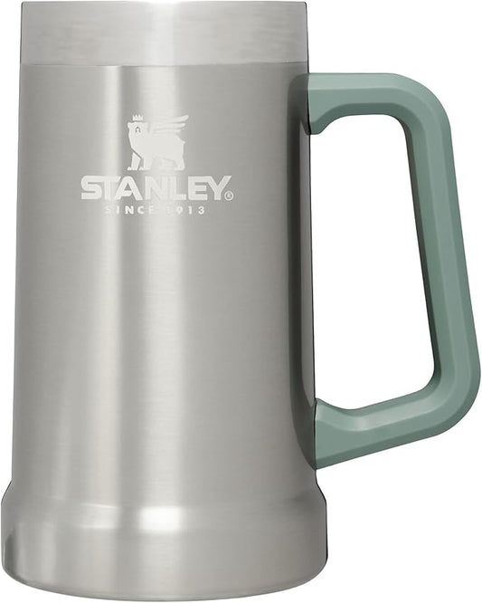 Stanley Stay-Chill Beer Stein 24 oz | Heavy Duty Big Grip Handle | Beer Tumbler Drink Cup, Holds 2 Cans | Insulated Stainless Steel Party Mug | BPA-Free