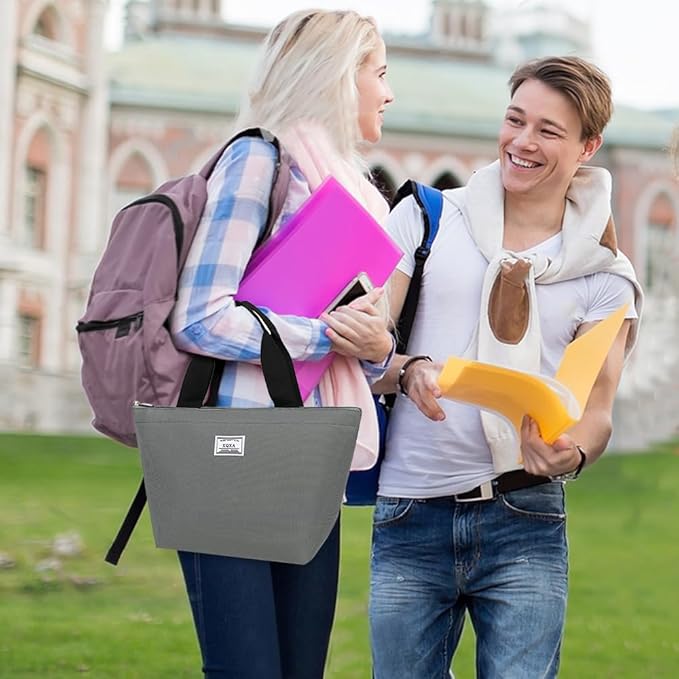 XQXA Lunch Bag Reusable Insulated Cooler Water Resistant Lunch Box Adult Tote Lunch Bag for Women/Men Work Picnic Beach or Travel