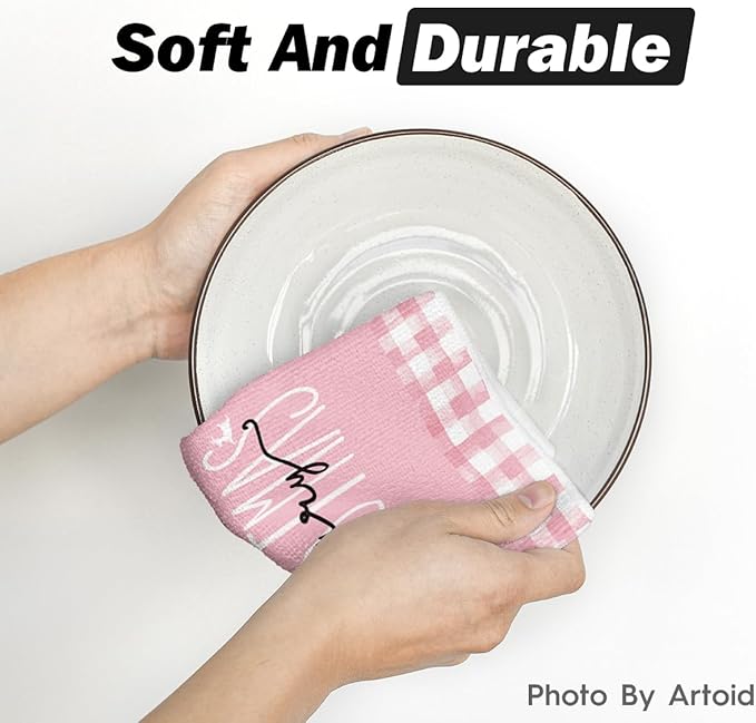 Artoid Mode Xmas Tree Snowman Snow Merry Christmas Kitchen Towels Dish Towels, 18x26 Inch Hello Winter Seasonal Decoration Hand Towels Set of 4