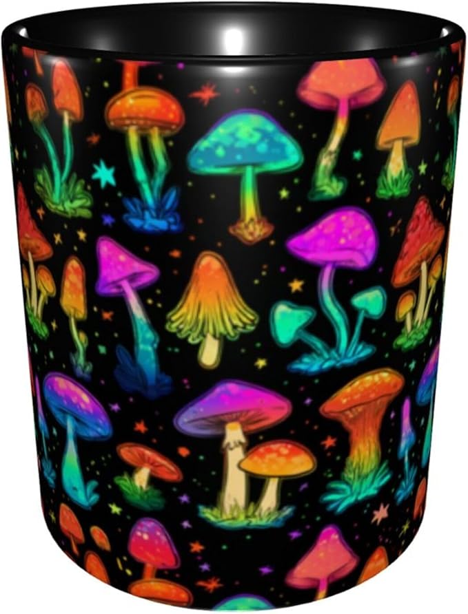 Yrebyou Mushroom Coffee Mug Funny Tea Cup Ceramic Mugs 11OZ with Handle Gifts for Women Men Home Office Decor