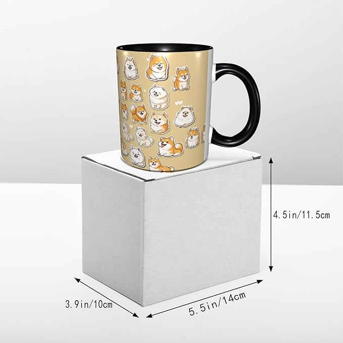 Yrebyou Dog Coffee Mug Funny Tea Cup Ceramic Mugs 11OZ with Handle Gifts for Women Men Home Office Decor