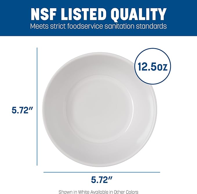 Carlisle FoodService Products Kingline Reusable Plastic Bowl Nappie Bowl for Home and Restaurant, Melamine, 12.5 Ounces, Tan, (Pack of 48)