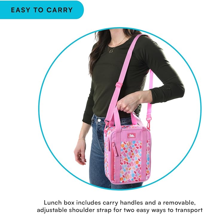 Arctic Zone Urban Lunch Box Combo with 210g Ice Pack and Sandwich Container, Tutti Fruiti