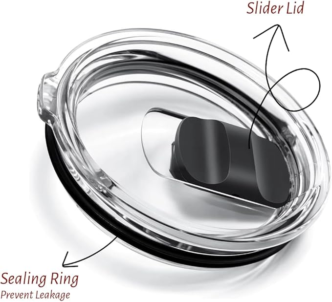 14 Oz Stainless Steel Insulated Mug with Handle & Slider Lid – Double Wall Thermal Coffee Cup – Dishwasher Safe Mug Keeps Drinks Hot & Cold – For Home, Office, Travel