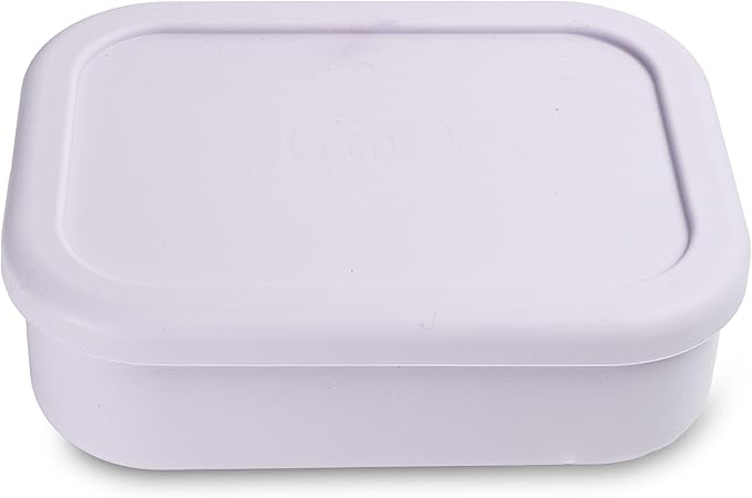 Ullabelle Leak Proof Bento Box Food-Grade Silicone Bento, BPA, Phthalate, Lead, & PVC Free - Bento Lunch Box for Daycare, Kids, & Adults - Leak Resistant Sets With Lids Snack Box Container (Lilac)