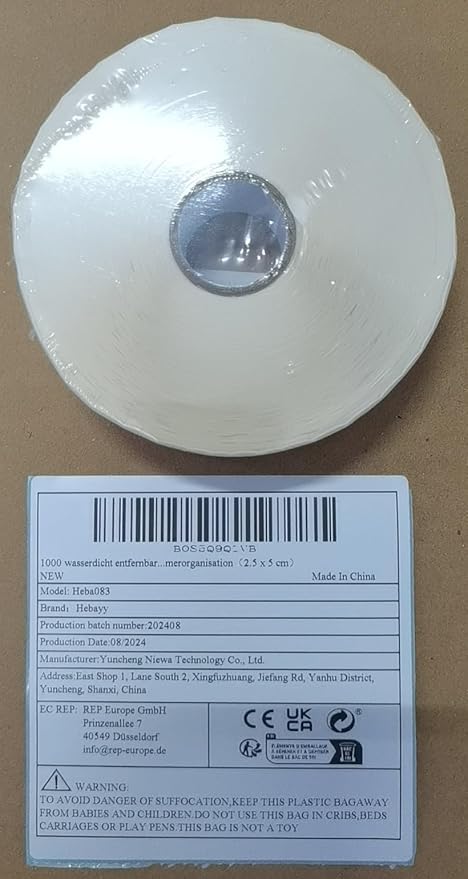 1000 Blank Removable Freezer Labels Water Oil Resistant with Perforation Line for Food Containers Jars Pantry Organization (Each Measures 1” x 2”)