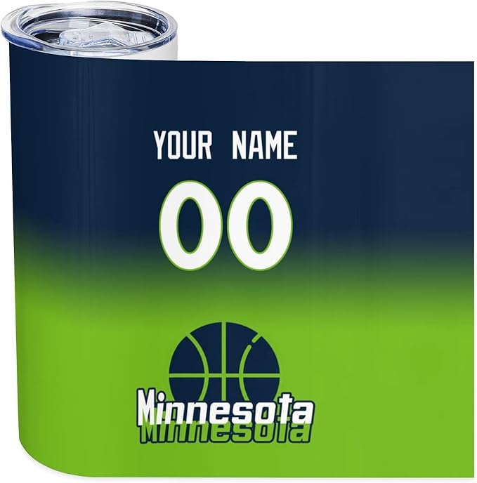Custom Tumblers Stainless Steel Cup Personalized Basketball Insulation Travel Mug Add Your Name Number 20 oz Fans Gift for Men Women