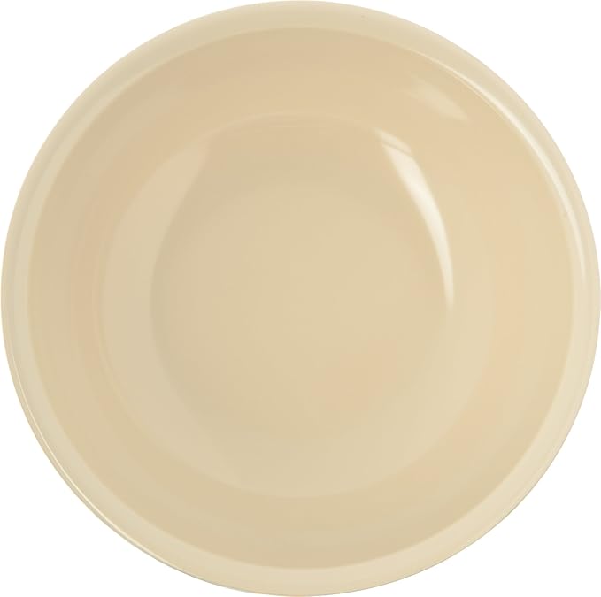 Carlisle FoodService Products Kingline Reusable Plastic Bowl Nappie Bowl for Home and Restaurant, Melamine, 14 Ounces, Tan, (Pack of 48)