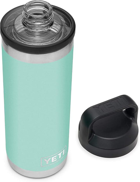 YETI Rambler 18 oz Bottle, Vacuum Insulated, Stainless Steel with Chug Cap, Seafoam