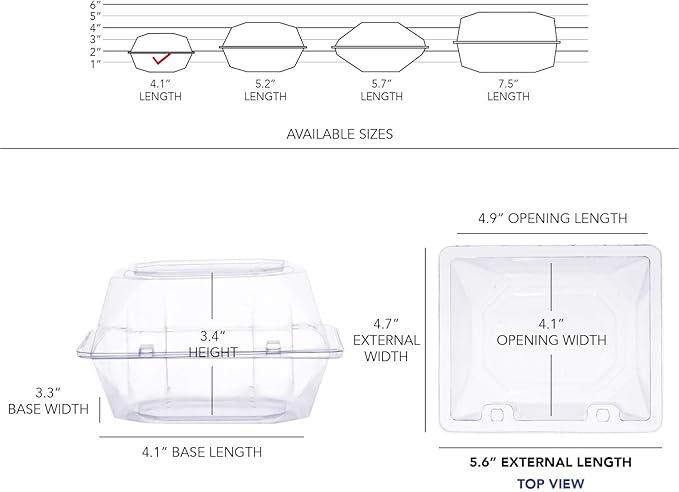 Royal Imports Clear Plastic Flower Box for Corsage, Boutonniere, Rose, Orchid Prom Wedding Craft Container 5x4x3-10 Pack
