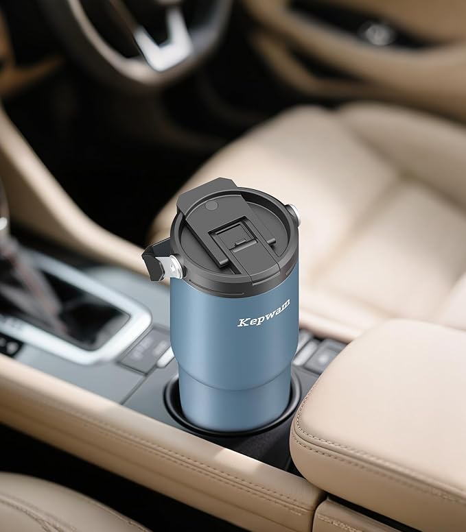 Self-Heating Travel Mug 20oz, Temperature-Controlled Coffee Warmer Mug, Smart Travel Coffee Mug Keep Coffee Drinks Hot, Heated Mug Great for Driver Outdoor Fits Car Cup Holders