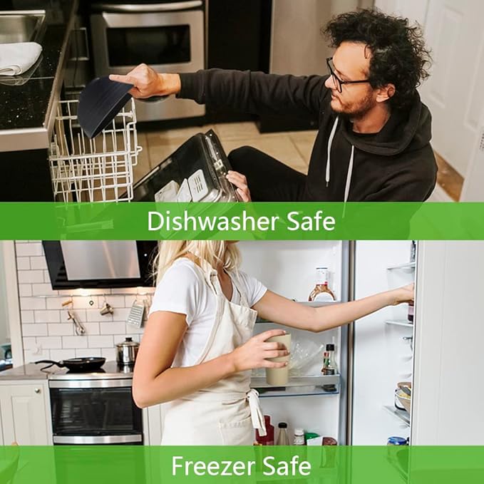 Teivio 32-Piece Kitchen Plastic Wheat Straw Dinnerware Set, Service for 8, Dinner Plates, Dessert Plate, Cereal Bowls, Cups, Unbreakable Colorful Plastic Outdoor Camping Dishes, Stone