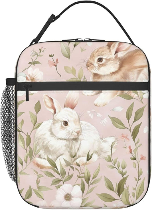 Bunny Lunch Box for Adults Women Girls Boys Kids Cute Animal Lunch Box Insulated Cooler Reusable Lunch Bag Container Gifts for Work Office Picnic Travel School