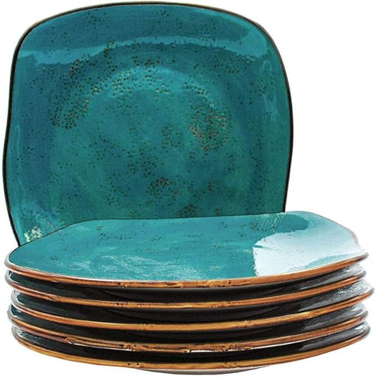 THGGE502-6B Artisan Dinner Plate, 11-Inch, Geode Azure Teal
