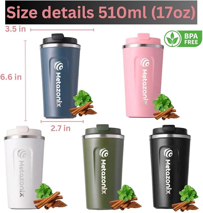 -17oz Stainless Steel Coffee Mug