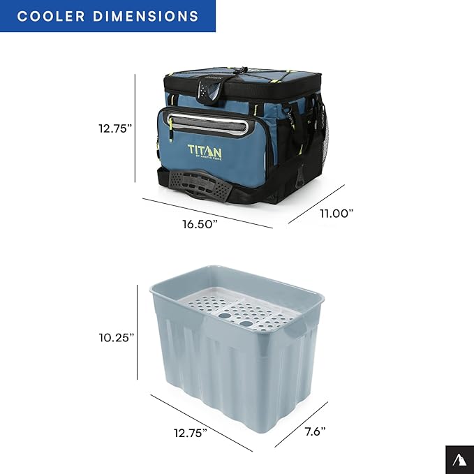 Titan by Arctic Zone Deep Freeze Cooler - Zipperless Hardbody Cooler - Deep Freeze Insulation, HardBody Liner, and SmartShelf