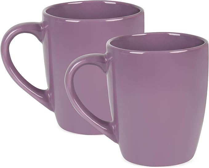 27OZ Extra Large Ceramic Coffee Mug, Jumbo Coffee Mugs, Big Tea Cups with a Large Handle for Office and Home set of 2 (Purple)