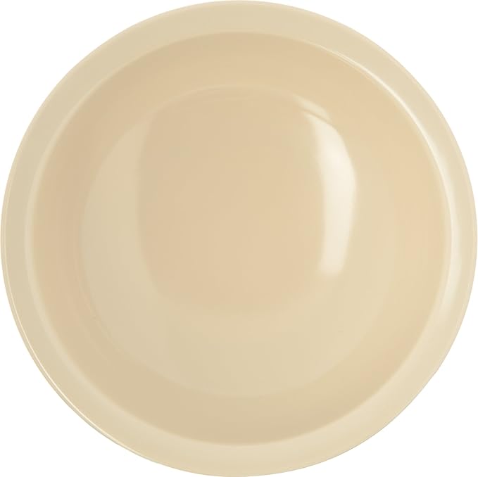 Carlisle FoodService Products Kingline Reusable Plastic Bowl Nappie Bowl for Home and Restaurant, Melamine, 10 Ounces, Tan, (Pack of 48)