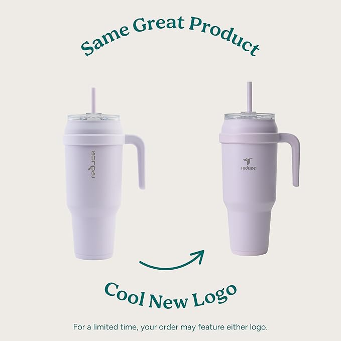 Reduce 50 oz Stainless Steel Tumbler with Handle-Dual-Wall Vacuum Insulated Travel Mug, Sweat-Proof Lid & Reusable Straw - Keeps Drinks Cold for 24 Hrs, Fits Cupholders, Dishwasher Safe-Elemental Blue