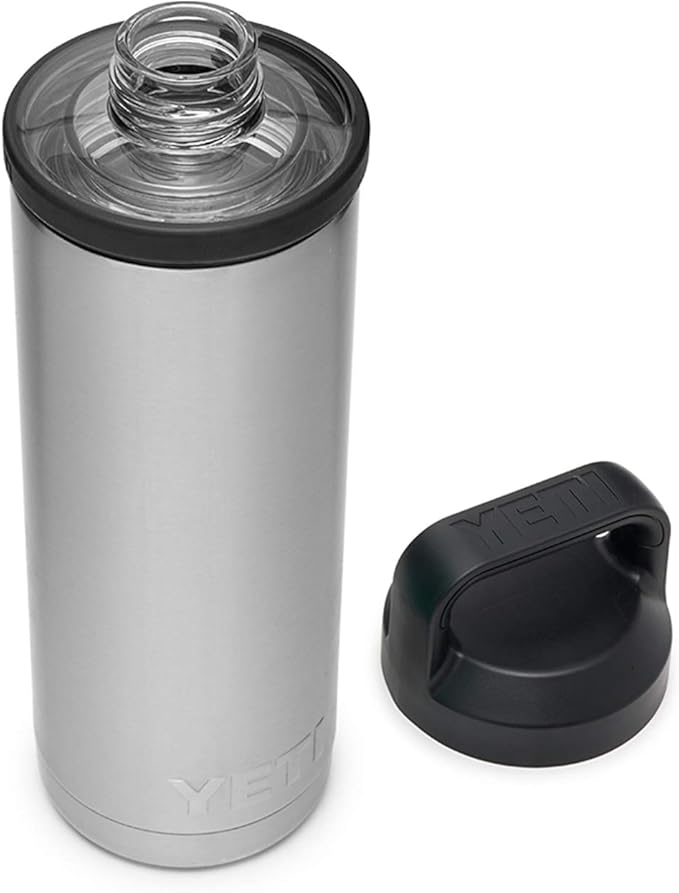 YETI Rambler 18 oz Bottle, Leakproof, Vacuum Insulated, Stainless Steel with Chug Cap, Stainless