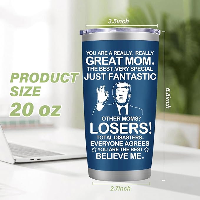 MFGNEH Gifts for Mom from Daughter,Son,Christmas Birthday Gifts for Mom,New Mama Gift,Grandma,Nana,Wife Women,Funny Mothers Day Mama Gift,20oz Blue Stainless Steel Tumbler Mug