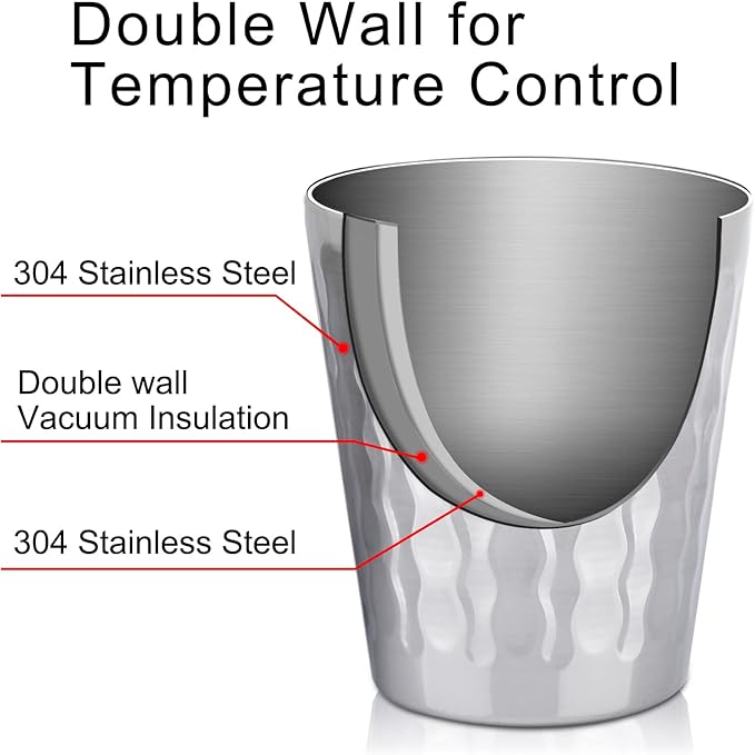 Beasea Stainless Steel Cups 10 oz, 8 Pack Small Bulk Stainless Steel Tumbler Stackable Insulated Cups for Drinking Double Wall Metal Glasses Tin Cups for Home Restaurant Office Party Camping