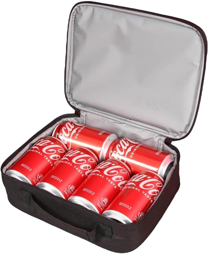 Soccer Lunch Box for Boys and Girls, Elementary Kids Lunch Box, School Lunch Bags for Kids, Polyester, PEVA Thermal Insulation Lining, Top Handle, Leak Resistant