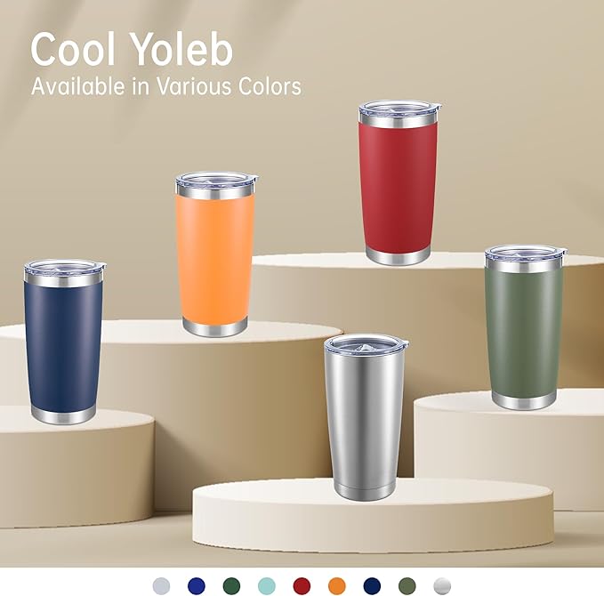 20 oz Tumbler Stainless Steel Tumblers with Lid Double Wall Vacuum Insulated Coffee Mug 20oz Powder Coated Cup for Hot and Cold Drinks, Army Green, 1 pack