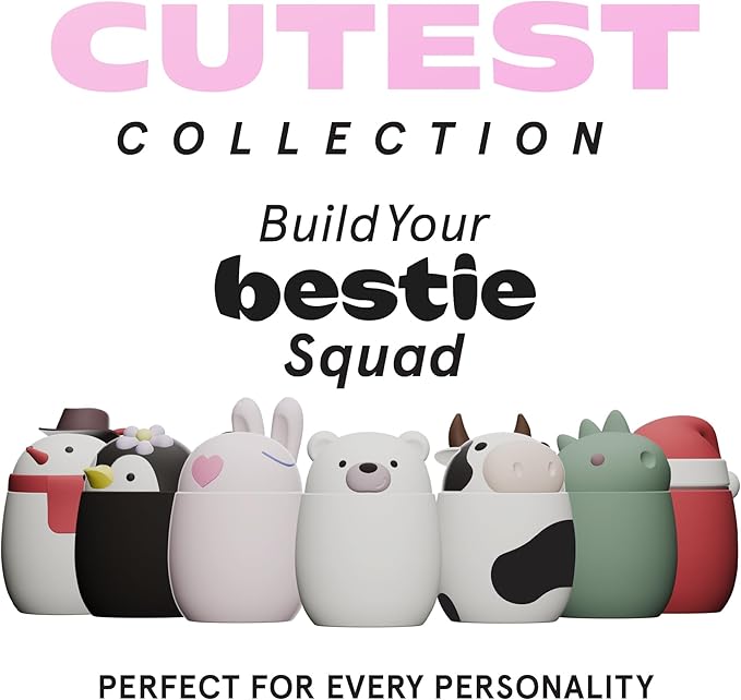 Bestie Foodie Kids Insulated Food Jar – Cute Character Lunch Container for Children, BPA-Free Stainless Steel, Leakproof & Vacuum Sealed, Keeps Food Hot or Cold, Easy to Clean, 16oz