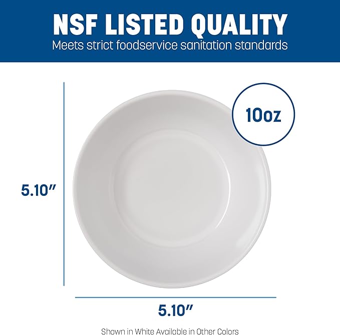 Carlisle FoodService Products Kingline Reusable Plastic Bowl Nappie Bowl for Home and Restaurant, Melamine, 10 Ounces, Tan