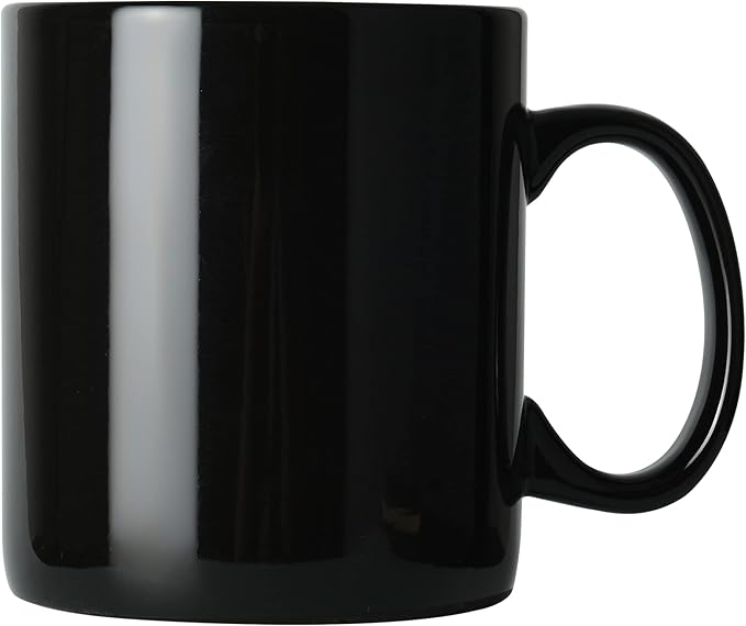 29oz Extra Large Ceramic Coffee Mug with Handle for Office and Home (Black)