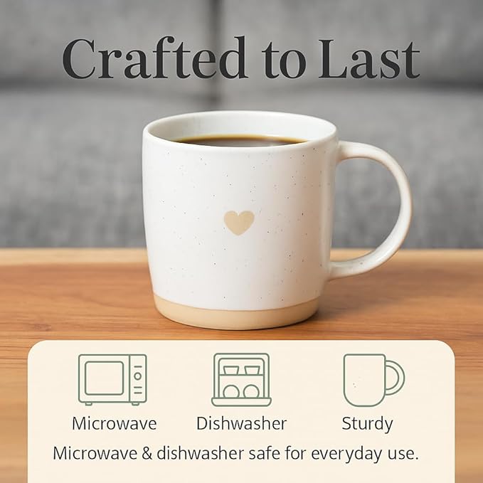 Unboxme Heart Mug – Cute & Cozy Coffee Cup, Thoughtful Gift for Loved Ones, Microwave & Dishwasher Safe, Birthday & Holiday Gift