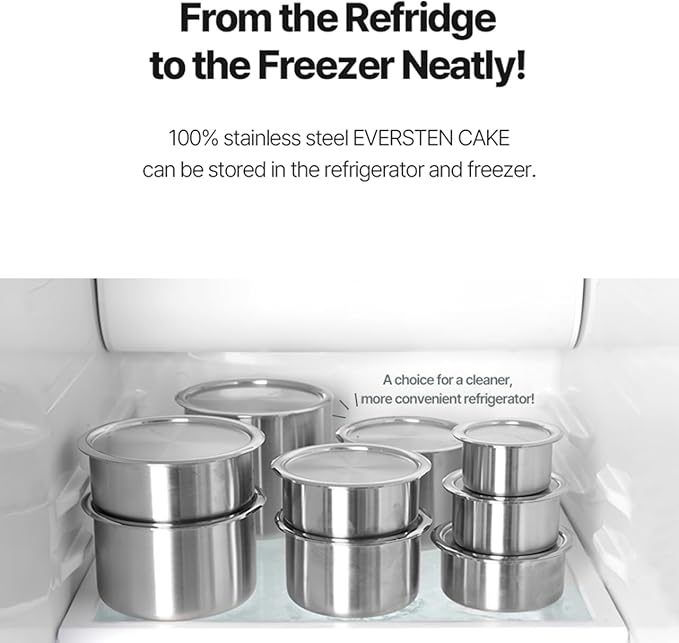 CaKE 5PCS Stainless Steel Food Storage Containers With Lids 5PCS Canister Set Kitchen Appliances Dishwasher Safe Premium South Korea