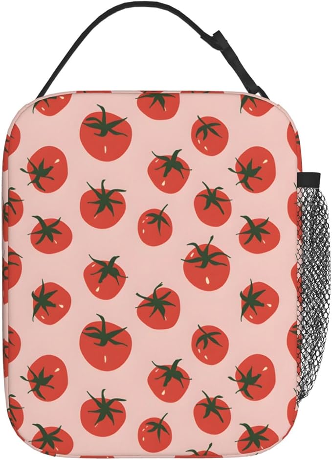 Tomato Lunch Box for Women Men, Insulated Lunch Box, Reusable Lunch Bag for Office, Work, Picnic, Travel