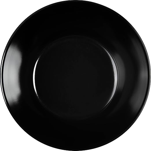 Carlisle FoodService Products Kingline Reusable Plastic Bowl Soup Cup for Home and Restaurant, Melamine, 8 Ounces, Black, (Pack of 48)