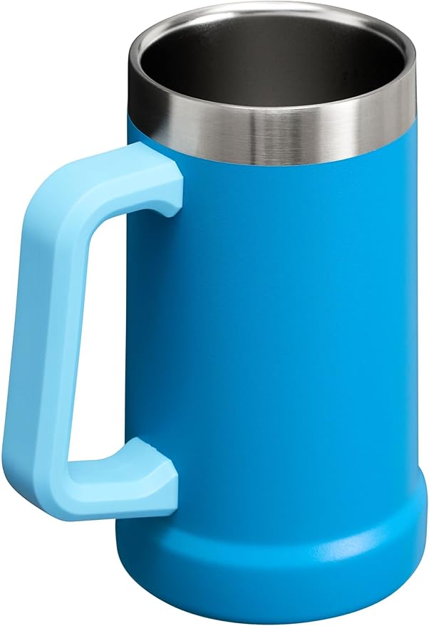 Stanley Stay-Chill Beer Stein 24 oz | Heavy Duty Big Grip Handle | Beer Tumbler Drink Cup, Holds 2 Cans | Insulated Stainless Steel Party Mug | BPA-Free
