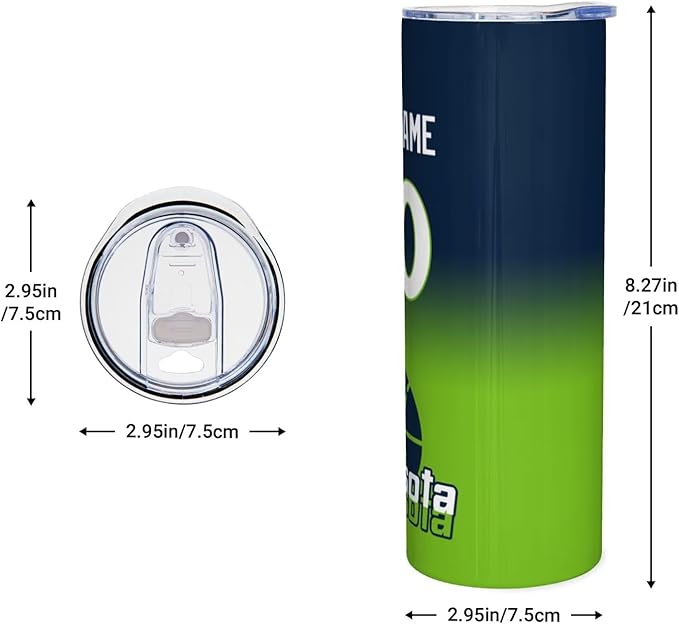 Custom Tumblers Stainless Steel Cup Personalized Basketball Insulation Travel Mug Add Your Name Number 20 oz Fans Gift for Men Women