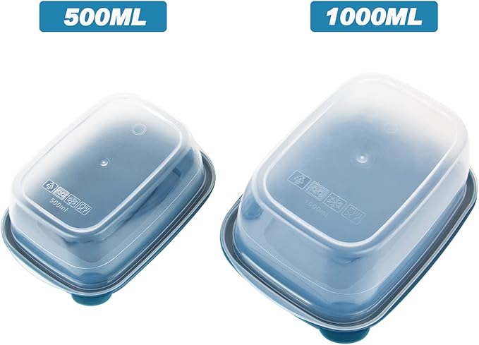 5PCS Small Food Storage Containers,Freezer Microwave safe,Food Container Sets,BPA Free Plastic Meal Prep Containers & Kitchen Set,Lunch Containers,use for School,Work and Travel,0.53 Quarts Per Box