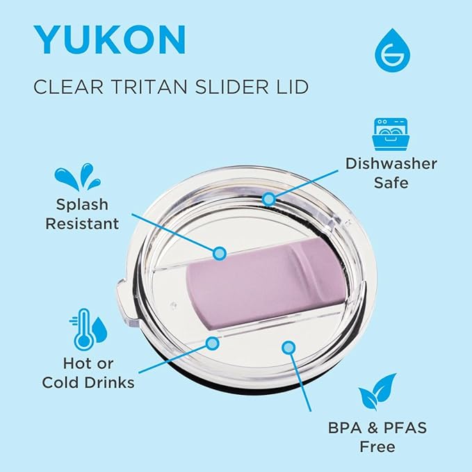 GROSCHE Yukon 30 oz Insulated Coffee Mug with Lid - Durable Travel Mug, Stainless Steel Tumblers, Vacuum Insulated Coffee Tumbler for Hot or Cold Beverages - LAVENDER