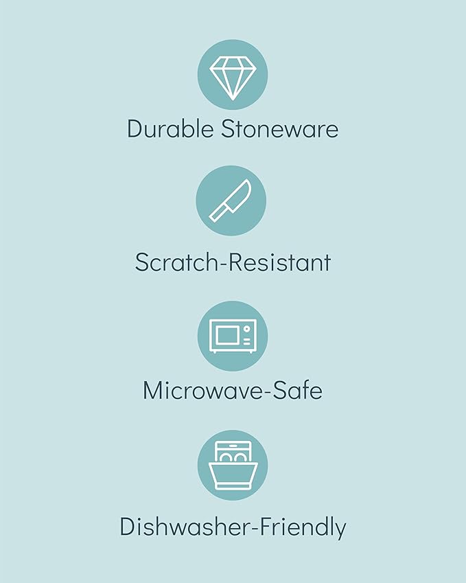 Stoneware coffee mugs set 8 pcs – 14.5 oz dark gray ceramic cups – Dishwasher and microwave safe – Modern stylish coffee cup set – Dinner service