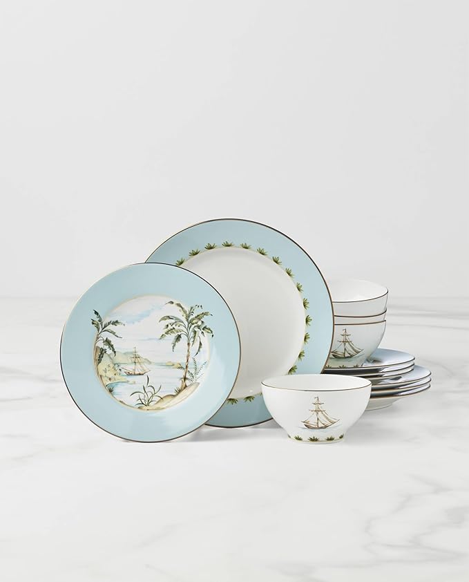Lenox 896694 British Colonial Tradewind 12-Piece Dinnerware Set, Set of 4
