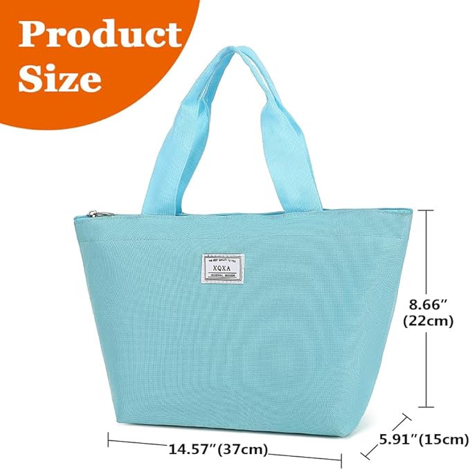 XQXA Lunch Bag Reusable Insulated Cooler Water Resistant Lunch Box Adult Tote Lunch Bag for Women/Men Work Picnic Beach or Travel