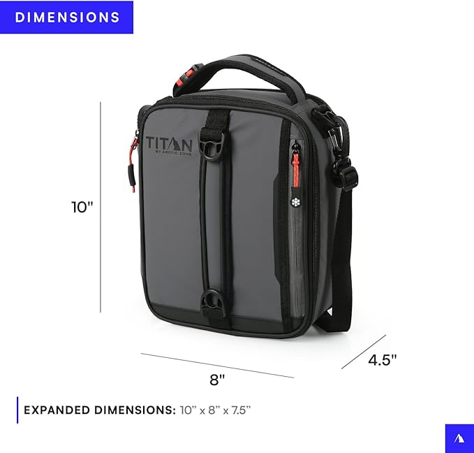 Titan High Performance Insulated Expandable Lunch Pack - Sharkskin Gray