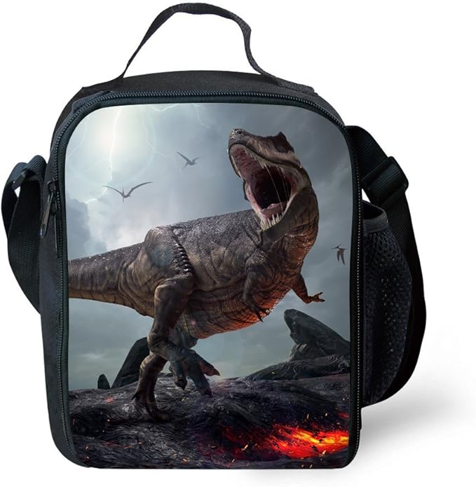 CARBEEN 3D Animal Dinosaur Cat Shark Husky and Dolphin Insulated Lunch Box Cooler Bag (DINOSAUR3)