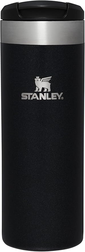 Stanley AeroLight Transit Bottle 16 oz | Locking Drink Through Lid | Leak Resistant Water Bottle or Coffee Travel Mug | Lightweight Insulated Stainless Steel | BPA-Free | Black Glimmer