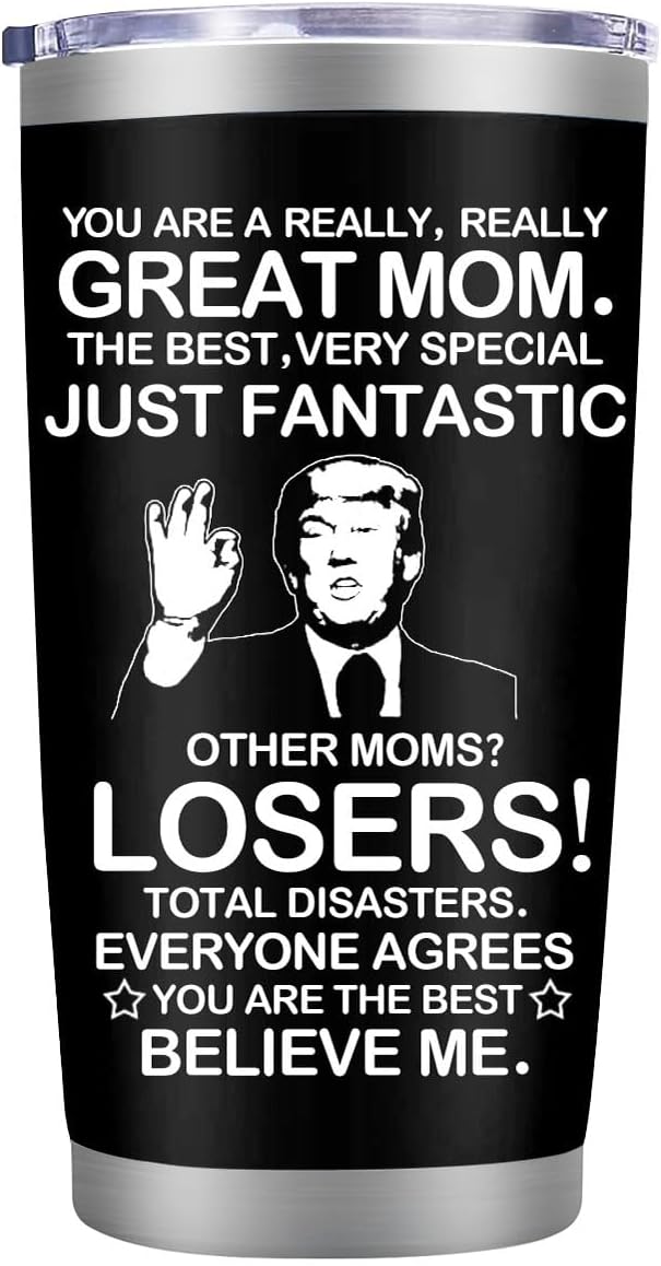 MFGNEH Gifts for Mom from Daughter,Son,Christmas Birthday Gifts for Mom,New Mama Gift,Grandma,Nana,Wife Women,Funny Mothers Day Mama Gift,20oz Black Stainless Steel Tumbler Mug